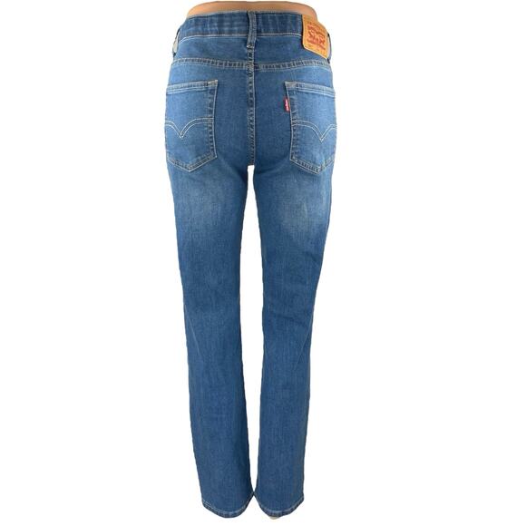 Levi's 502 Women's Blue Medium Wash Mid Rise Straight Leg Denim Jeans Size 28 - Picture 3 of 5
